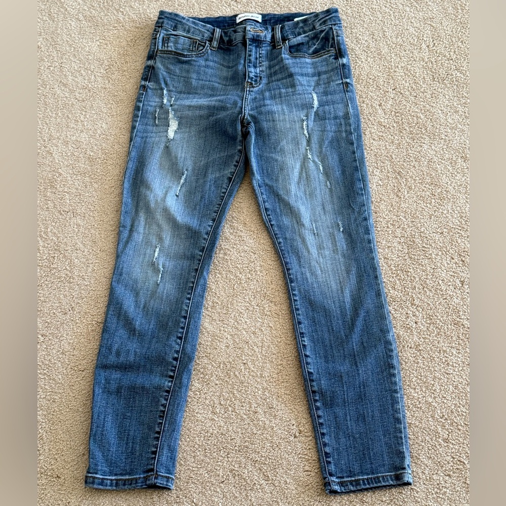 Studio Blue Distressed Skinny Jeans Women’s Size 29/8 Medium Wash